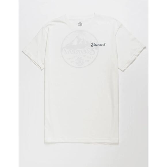 Element Skateboard Men's T-Shirt Mount Badge Short Sleeve Tee in White - Picture 2 of 3